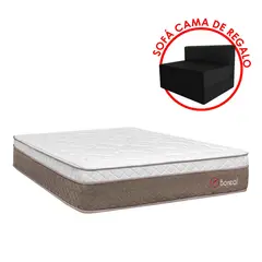 FORLI - Colchón Boreal Pocket Ss Queen + 2 Almohadas Viscoelásticas + Protector