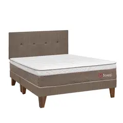 FORLI - Dormitorio Europeo Boreal Pocket SS Queen + 2 Almohadas Viscoelásticas + Protector