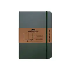 MOUSTACHINE - Libreta Classic Leather Look Mediana Blanco - Verde
