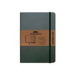 MOUSTACHINE - Libreta Classic Leather Look Mediana Rayas - Verde