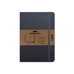 MOUSTACHINE - Libreta Classic Lino Mediana Blanco - Gris