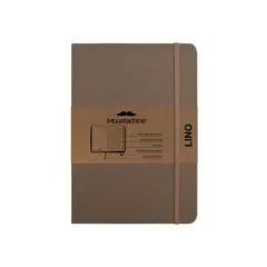 MOUSTACHINE - Libreta Classic Lino Mediana Rayas - Habano Habano Oscuro