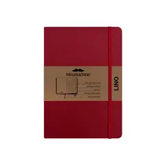 MOUSTACHINE - Libreta Classic Lino Mediana Rayas - Rojo