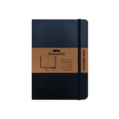 MOUSTACHINE - Libreta Classic Leather Look Pocket Blanco - Negro