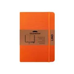 MOUSTACHINE - Libreta Classic Lino Pocket Blanco - Ocre