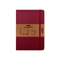 MOUSTACHINE - Libreta Classic Lino Pocket Blanco - Vino