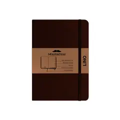MOUSTACHINE - Libreta Classic Lino Pocket Blanco - Marron