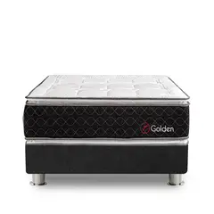 FORLI - Cama Box Tarima Beauty Dream Golden 1.5 Plz + 1 Almohada Viscoelástica + Protector