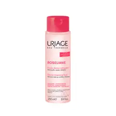 URIAGE - Roséliane Fluido Dermo Limpiador 250ml - Limpiador facial para pieles sensibles y/o con rojeces