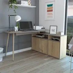 TUHOME - Escritorio En L Singapur 130 Cm