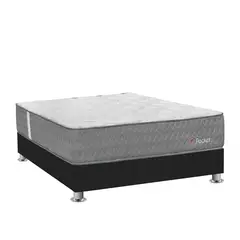 FORLI - Cama Box Tarima Pocket 2 Plz + 02 Almohadas D16 + 01 Protector Simple