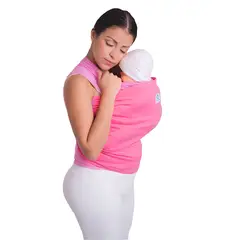 MONCHITOS - Fular Clásico Rosado / Coral Ergonómico