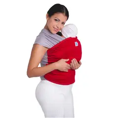MONCHITOS - Fular Clásico Plomo / Rojo Ergonómico