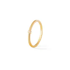 MAISHA - Anillo Liviano con Circon Bañado en Oro
