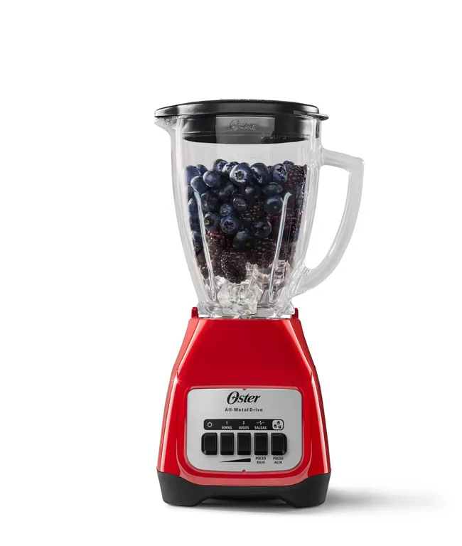 Licuadora Oster® Kaliman con vaso de vidrio 2 Velocidades mas Pulso BLSTKAG Roja
