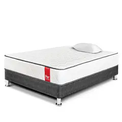 PARAISO - Cama Box Tarima Per 1.5 Plz + 1 Almohada + Protector