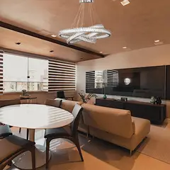 LA ROCHELLI - Lámpara de Cristal con 3 Aro Cinta Led Luz Blanca