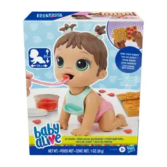 BABY ALIVE - Muñeca Bebé Hora de Comer Castaña