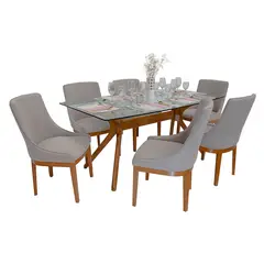 MICA - Juego de Comedor New Louvre 6 Sillas