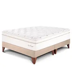 PARAISO - Cama Europea Royal Dynasty Queen + 2 Almohadas Viscoelásticas + Protector