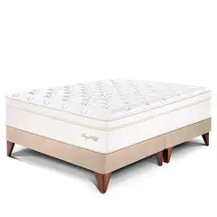 PARAISO - Cama Europea Royal Cloud Queen + 2 Almohadas Viscoelásticas + Protector
