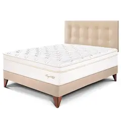 PARAISO - Dormitorio Europeo Royal Cloud 2 Plz + 2 Almohadas Viscoelásticas + Protector