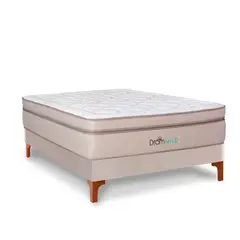 DROM - Cama Europea Mild 1.5 Plz + 1 Almohada Viscoelástica + Protector.
