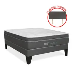 DROM - Cama Europea Moln 1.5Plz + 1 Almohada Viscoelástica y Protector
