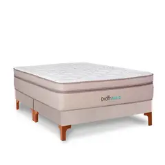 DROM - Cama Europea Mild Queen + 2 Almohadas Viscoelásticas y Protector