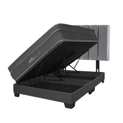 DROM - Dormitorio Boxet Moln Queen + 2 Almohadas Viscoelásticas + Protector