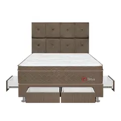 FORLI - Dormitorio con Cajones Sirius 2 Plz + 2 Almohadas Viscoelásticas + Protector