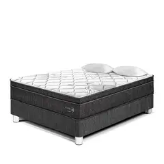 PARAISO - Cama Box Tarima Pocket Star 2 Plz + 2 Almohadas + Protector