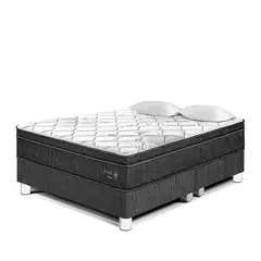 PARAISO - Cama Box Tarima Pocket Star Queen + 2 Almohadas + Protector