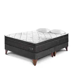 PARAISO - Cama Europea Pocket Star Queen + 2 Almohadas + Protector