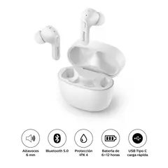 PHILIPS - Audífonos True Wireless Bluetooth 5.0 IPX 4 TAT2206BK
