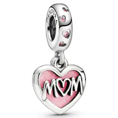 PANDORA - Charm Corazón Con Inscripcion Mum