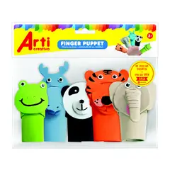 ARTI CREATIVO - Títeres De Dedo Jungla x5 Unidades