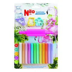 ARTI CREATIVO - Plastilina Pastel Nilo 20gr x 12 Unidades + 4 Cortadores