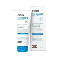 ISDIN - Nutratopic Crema Emoliente 200ML - Crema corporal emoliente zonas específicas cuidado y protección piel reactiva
