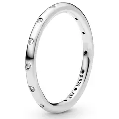 PANDORA - Anillo De Plata Gotas Brillantes