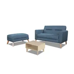 MICA - Juego de Sala Seul 2 Cuerpos + Banqueta + Mesa de Centro