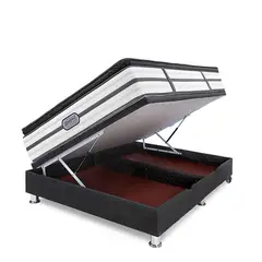 BEAUTYREST SIMMONS - Cama Boxet Practibox Platinum Pt Queen Gris + 2 Almohadas