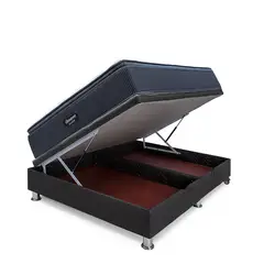 BEAUTYREST SIMMONS - Cama Boxet Practibox Silver Pt Queen Gris + 2 Almohadas