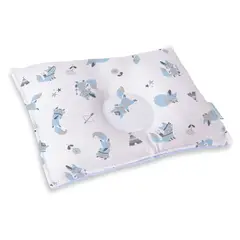 MONCHITOS - Almohada Bebe Anticabeza Plana Reversible