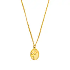 MAISHA - Collar Zodiac Capricornio Bañado en Oro Fino