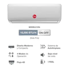 RHEEM - Aire Acondicionado 18000 ON-OFF FRIO