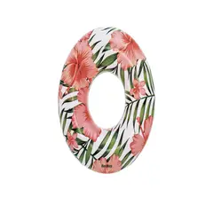 BESTWAY - Flotador Aro Palmas Tropicales Rosado