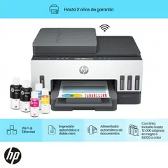 HP - Impresora Multifuncional Smart Tank 750 Tinta Continua Color Wi-Fi Smart App Dúplex ADF Alimentador Automático (6UU47A)