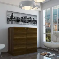 TUHOME - Bar Sintra 2 Puertas 1 Cajón (Para botellas y porta copas)