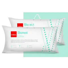 ROSEN - Pack x2 Almohadas de Látex Biorest King 42x86cm